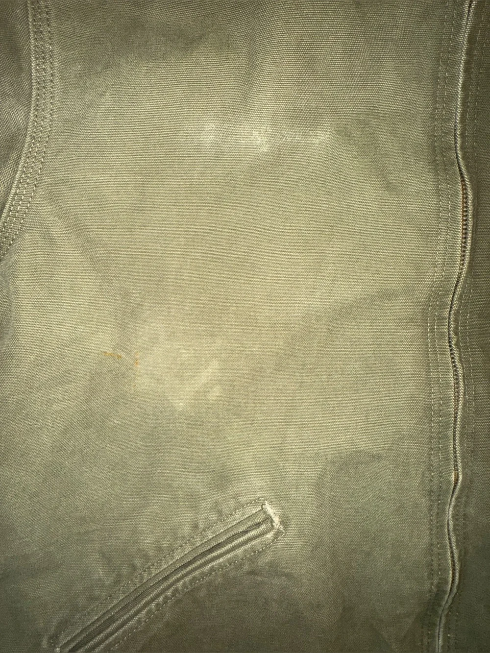 Carhartt J141 Sierra Jacket Sherpa Lined Olive Green Distressed XL